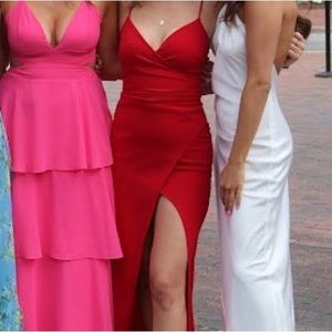 Red Slit Formal Dress